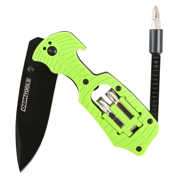 Sheffield Keychain Multi Tool LED Lite Scissors Nail File Screwdriver Plain  Edge