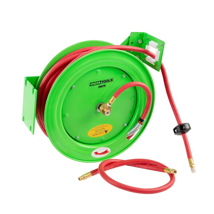 50 Foot Retractable Air Hose Reel Auto Wind Up Retracting 60079